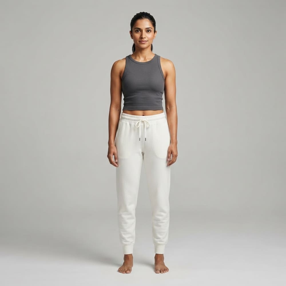 META NEST ACTIVEWEAR Air-Layer Relaxed Joggers in Pearl White