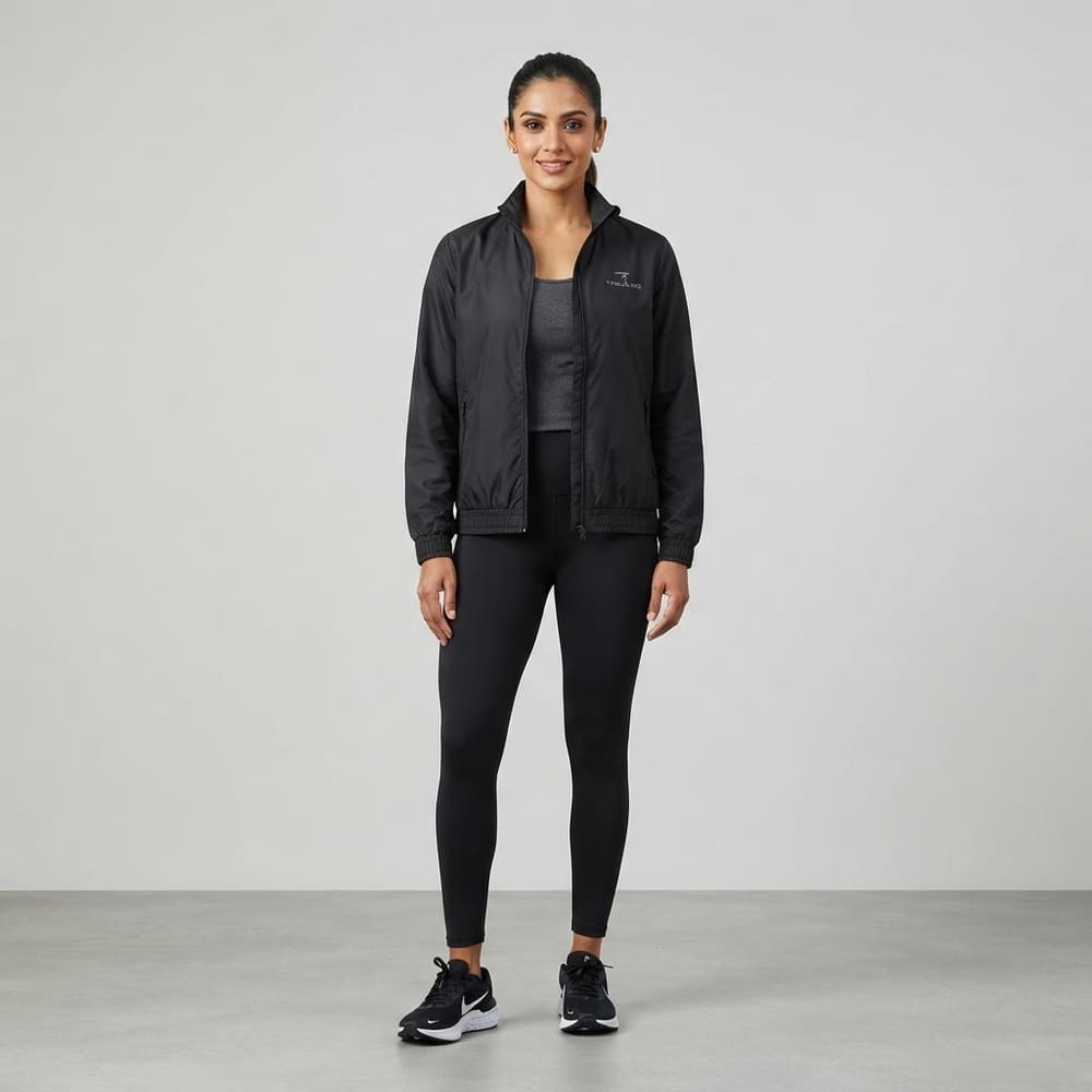 META NEST ACTIVEWEAR AirQueen Windbreaker in Noir Black