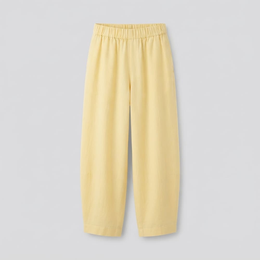 META NEST ACTIVEWEAR Butter Wide-Leg Ankle Pants in Butter Yellow