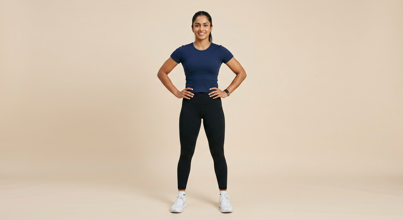 META NEST ACTIVEWEAR Coolfit Waist-Shaped Tee in Deep Navy