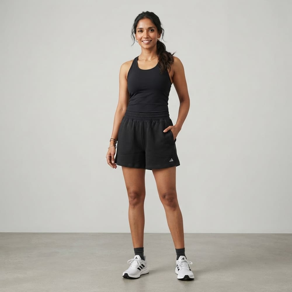 META NEST ACTIVEWEAR Groove Cotton-Feel Training Shorts in Noir Black