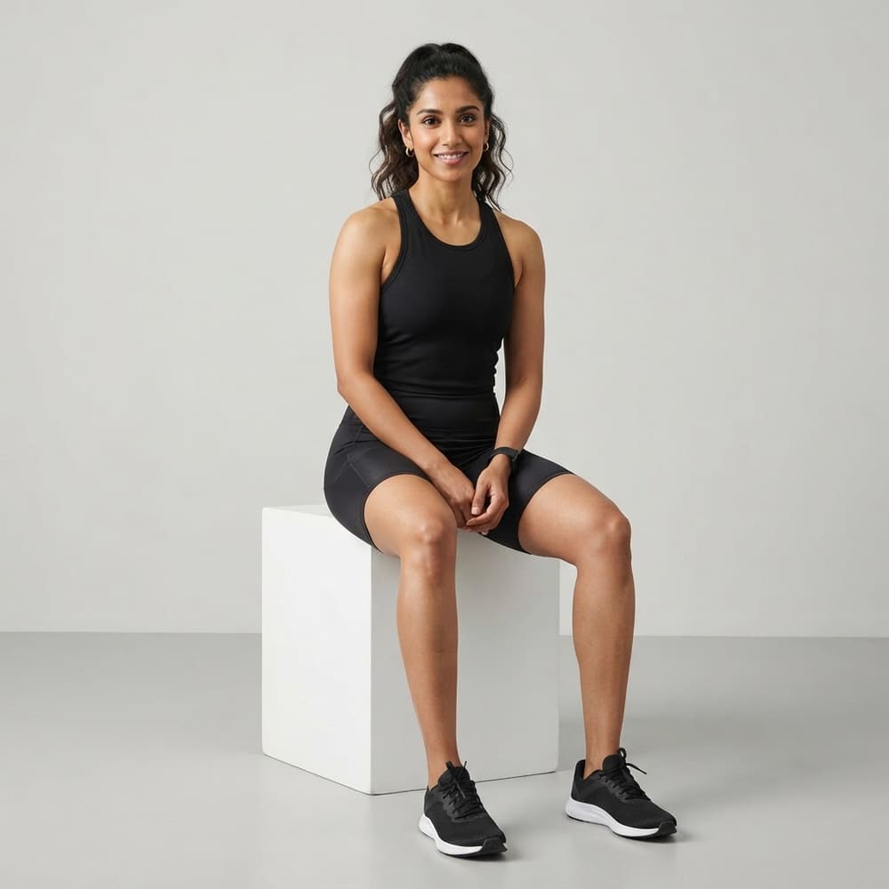 META NEST ACTIVEWEAR Sculpt Cycling Shorts in Noir Black